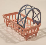 Vintage Crib Bassinet Cradle Pink and Blue Plastic Dollhouse Toy