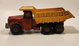 Vintage 1971 Lesney Matchbox Super Kings Scammell Contractor Dump Truck Red and Yellow Die Cast Toy Vehicle