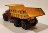 Vintage 1971 Lesney Matchbox Super Kings Scammell Contractor Dump Truck Red and Yellow Die Cast Toy Vehicle