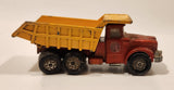 Vintage 1971 Lesney Matchbox Super Kings Scammell Contractor Dump Truck Red and Yellow Die Cast Toy Vehicle