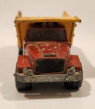 Vintage 1971 Lesney Matchbox Super Kings Scammell Contractor Dump Truck Red and Yellow Die Cast Toy Vehicle