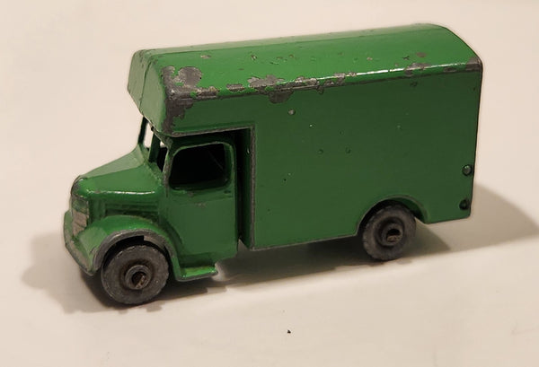 Vintage 1957 Lesney Moko Bedford Removals Van Green Die Cast Toy Car Vehicle