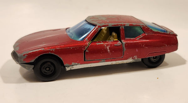 Vintage 1972 Lesney Matchbox Super Kings No. 33 Citroen S.M. Red Die Cast Toy Car Vehicle with Opening Doors