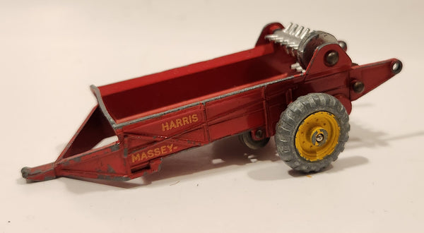 Vintage Meccano Dinky Toys 321 Massey Harris Manure Spreader Red Die Cast Farm Machinery Toy Vehicle