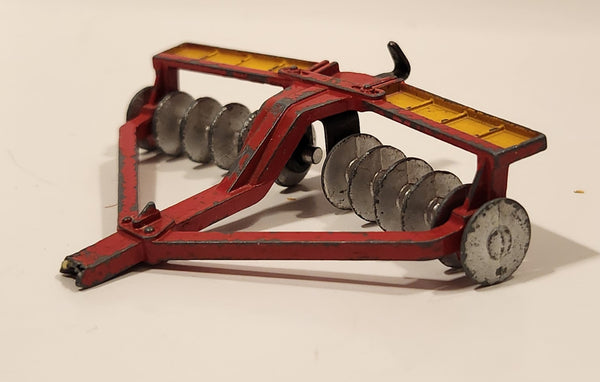 Vintage Meccano Dinky Toys 322 Disc Harrow Red Die Cast Farm Machinery Toy Vehicle