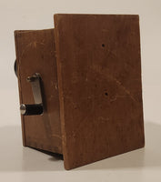 Vintage 1960s Crank Telephone Wood Ringer Box Pencil Sharpener