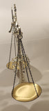 Vintage Crystal Glass Italian Marble Brass 18 1/4" Tall Scales of Justice Balance Scale
