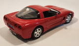 Burago 1997 Chevrolet Corvette Red 1/24 Scale Die Cast Toy Car Vehicle with Opening Doors and Hood