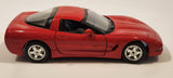Burago 1997 Chevrolet Corvette Red 1/24 Scale Die Cast Toy Car Vehicle with Opening Doors and Hood