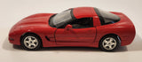 Burago 1997 Chevrolet Corvette Red 1/24 Scale Die Cast Toy Car Vehicle with Opening Doors and Hood