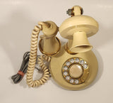 Vintage 1970s Decotel White Ivory Candle Stick Rotary Telephone Phone