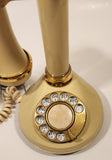 Vintage 1970s Decotel White Ivory Candle Stick Rotary Telephone Phone