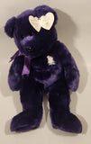 1998 Ty Beanie Buddy Princess Diana Purple Bear 14" Stuffed Plush Toy with Tag
