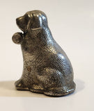 Vintage St. Bernard Dog Shaped Metal Hand Bell