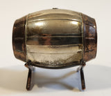 Vintage Miniature Dollhouse Sized 2" Long Metal Beer Keg Barrel