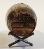 Vintage Miniature Dollhouse Sized 2" Long Metal Beer Keg Barrel
