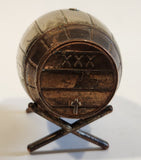 Vintage Miniature Dollhouse Sized 2" Long Metal Beer Keg Barrel