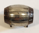 Vintage Miniature Dollhouse Sized 2" Long Metal Beer Keg Barrel