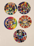 Mixed Cybot Kaps Pogs Caps Lot of 5