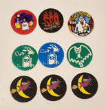 Mixed Halloween Pogs Caps Lot of 9