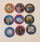 Mixed Shiny Pets Pogs Caps Lot of 9