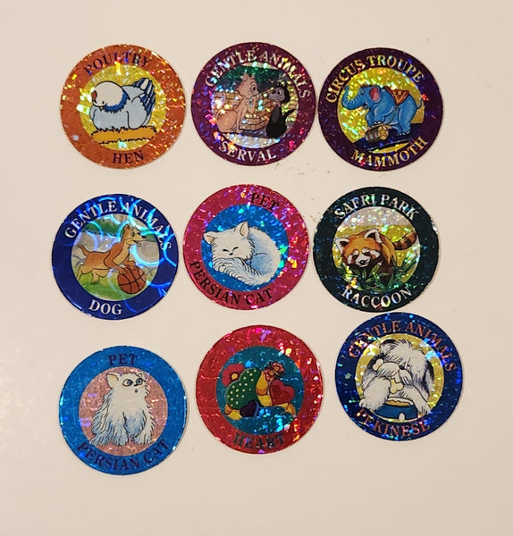 Mixed Shiny Pets Pogs Caps Lot of 9