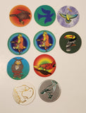 Mixed Birds Pogs Caps Lot of 10