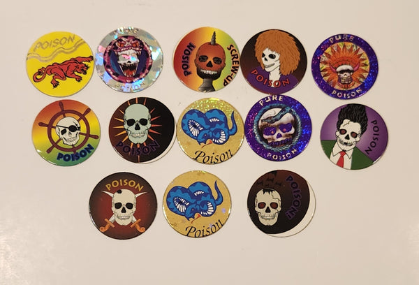 Mixed Poison Pogs Caps Lot of 13
