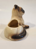 Vintage Laying Siamese Cat 7 1/2" Long Porcelain Planter