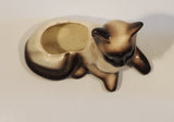 Vintage Laying Siamese Cat 7 1/2" Long Porcelain Planter