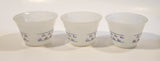 Vintage Dynaware 13 Pyrex White Milk Glass Custard Cups Set of 3