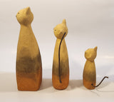 Cat Family of 3 Terracotta Figurines