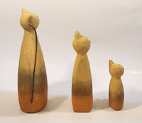 Cat Family of 3 Terracotta Figurines
