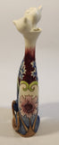 Vintage CR Long Neck Cats 10 1/4" Tall Hand Painted Porcelain Bud Vase