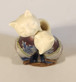 Vintage CR Long Neck Cats 10 1/4" Tall Hand Painted Porcelain Bud Vase