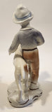Vintage Crown Regent Boy with Dog 8" Tall Porcelain Figurine