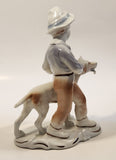 Vintage Crown Regent Boy with Dog 8" Tall Porcelain Figurine