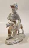 Vintage Crown Regent Boy with Dog 8" Tall Porcelain Figurine