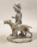 Vintage Crown Regent Boy with Dog 8" Tall Porcelain Figurine