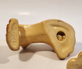 Vintage Weller Orange and Yellow Tone Candle Stick Holder Chalkware Set of 2