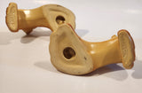Vintage Weller Orange and Yellow Tone Candle Stick Holder Chalkware Set of 2