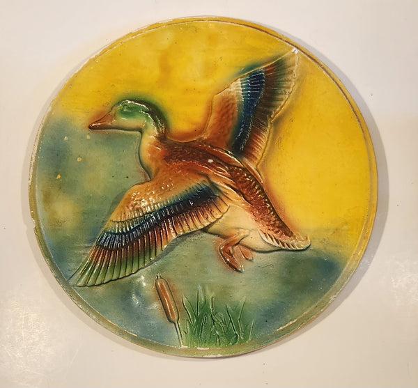 Vintage Mallard Duck Flying 11 1/4" Chalkware Wall Hanging