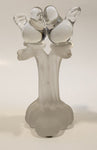 Silvestri Clear Art Glass Kissing Love Birds on Small Frosted Glass Branch Trunk 5 3/4" Sculpture