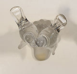 Silvestri Clear Art Glass Kissing Love Birds on Small Frosted Glass Branch Trunk 5 3/4" Sculpture