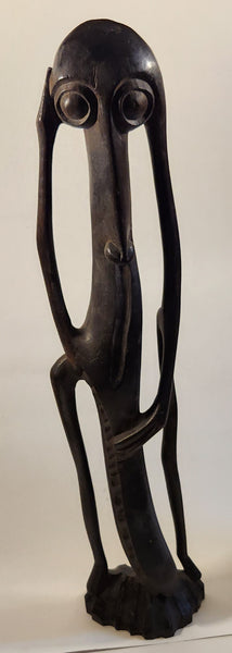 African Makonde Carved Rosewood Fantasy Figure 20 1/2" Tall Statue Sculpture
