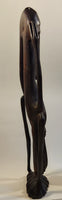 African Makonde Carved Rosewood Fantasy Figure 20 1/2" Tall Statue Sculpture