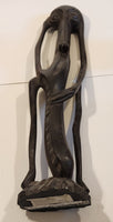 African Makonde Carved Rosewood Fantasy Figure 20 1/2" Tall Statue Sculpture