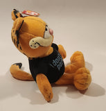 2007 Ty Beanie Babies Paws Garfield  'i don't do perky' 9" Tall Toy Plush Stuffed Character with Tags