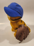 Rare 1978 1981 Fun Farm Paws Garfield Baseball Player with Glove and Hat 9" Tall Toy Plush Stuffed Character