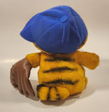 Rare 1978 1981 Fun Farm Paws Garfield Baseball Player with Glove and Hat 9" Tall Toy Plush Stuffed Character